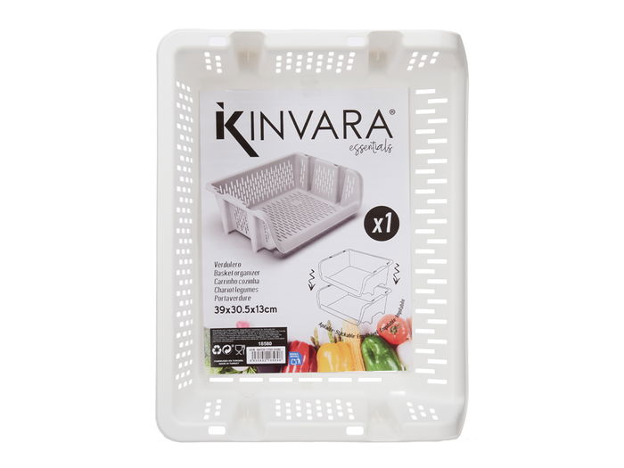 Kinvara Verdulero Apilable Blanco 30 x 13.5 x 38.7 cm (Set de 24)