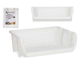 Kinvara Verdulero Apilable Blanco 30 x 13.5 x 38.7 cm (Set de 24)