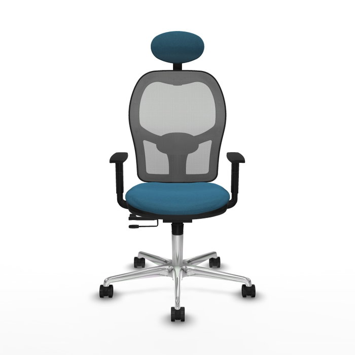 PIQUERAS Y CRESPO Silla de oficina Jorquera con mecanismo Sincro/Traslack Verde petróleo y Gris PIQUERAS Y CRESPO Silla de oficina Jorquera con mecanismo Sincro/Traslack Verde petróleo y Gris