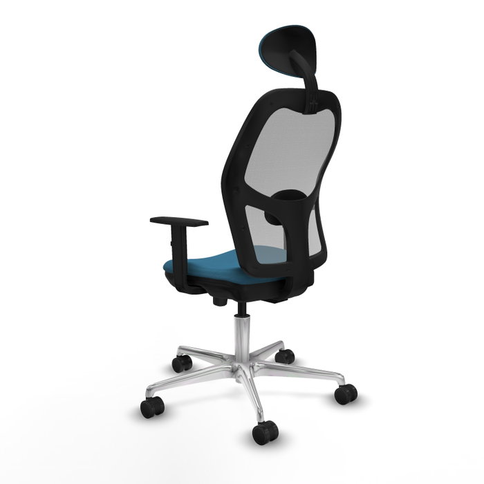 PIQUERAS Y CRESPO Silla de oficina Jorquera con mecanismo Sincro/Traslack Verde petróleo y Gris PIQUERAS Y CRESPO Silla de oficina Jorquera con mecanismo Sincro/Traslack Verde petróleo y Gris