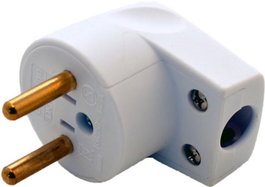 MicroConnect Enchufe danés en ángulo, blanco