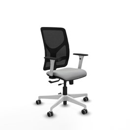 PIQUERAS Y CRESPO Silla de oficina Motilla con mecanismo Sincro/Traslack Gris claro y Negro