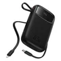Baseus QPOW 2 Power Bank Externo 10000 mAh con Cable Doble, Carga Rápida 22.5W, Batería Litio Portátil - Negro