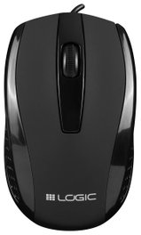 Logic LM-31 Ratón Óptico con Cable Negro