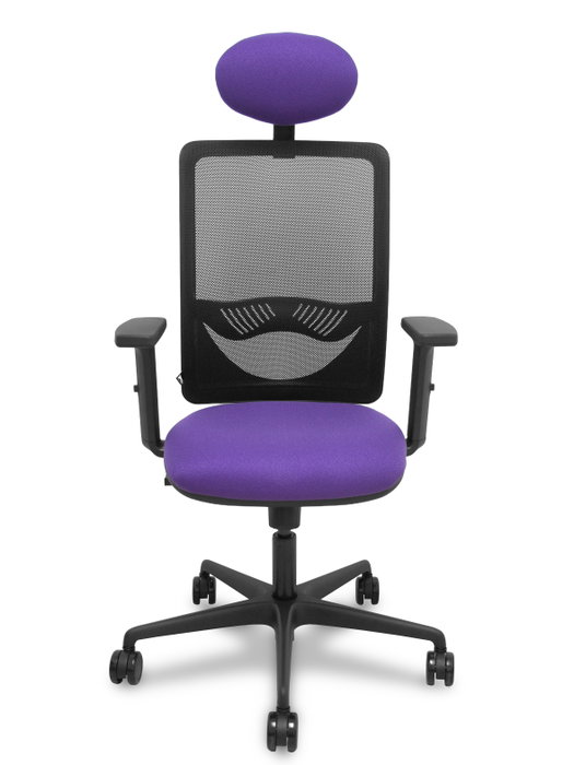 PIQUERAS Y CRESPO Silla Zulema Sincro con Respaldo Negro y Asiento Lila