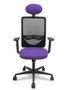 PIQUERAS Y CRESPO Silla Zulema Sincro con Respaldo Negro y Asiento Lila