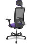 PIQUERAS Y CRESPO Silla Zulema Sincro con Respaldo Negro y Asiento Lila