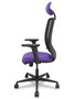PIQUERAS Y CRESPO Silla Zulema Sincro con Respaldo Negro y Asiento Lila