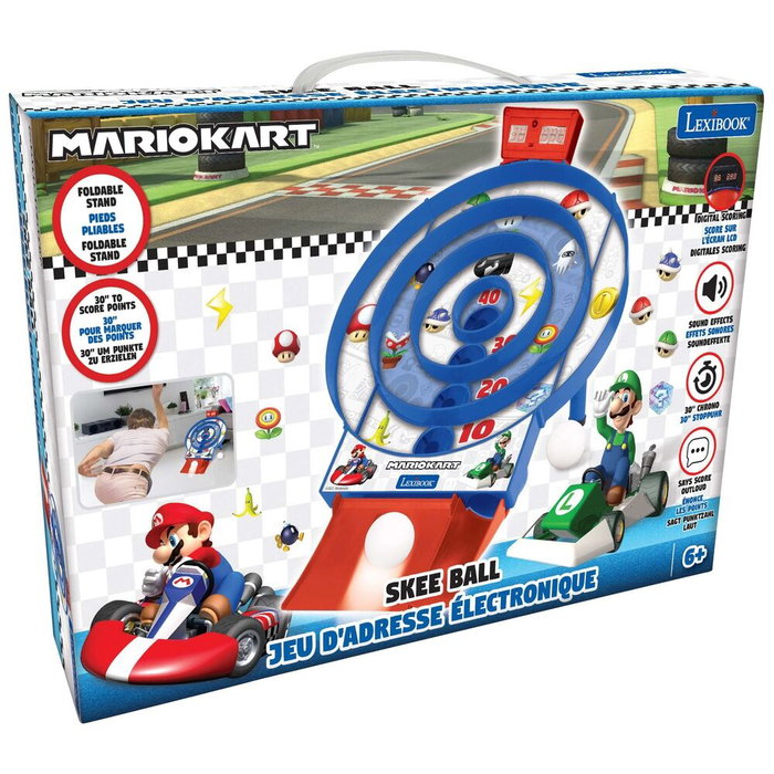 LEXIBOOK Juego de Habilidad Electrónico Mario Kart para +6 Años con Marcador LCD y Sonidos