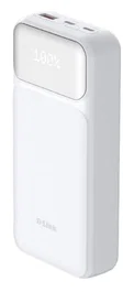 D-Link Power Bank 20000 mAh Batería Externa Portátil DPP-201 Carga Rápida 65W PD/QC, 3 Puertos (USB-C y USB-A), Pantalla LED, Blanco