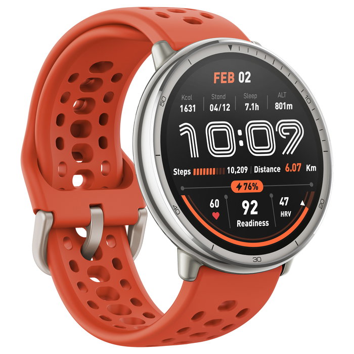 Amazfit Active 2 Premium 44mm Smartwatch HYROX-Modus, AMOLED, Pantalla Táctil, Negro