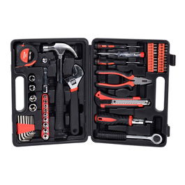 Fx Tools Juego de Herramientas 53 Piezas, incluye Pinza, Destornillador de Trinquete, 20 Puntas, Llaves, Martillo, Maletín para Uso Profesional y Doméstico