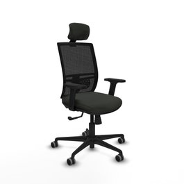 PIQUERAS Y CRESPO Silla de oficina Yunquera con mecanismo Sincro Negro