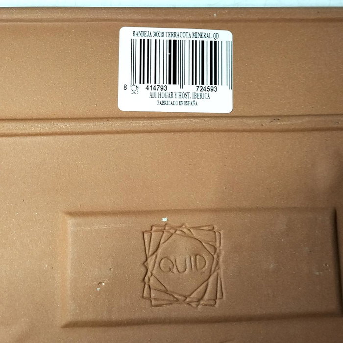 Quid Bandeja Rectangular Cerámica Mineral Gres 30x18 cm Terracota