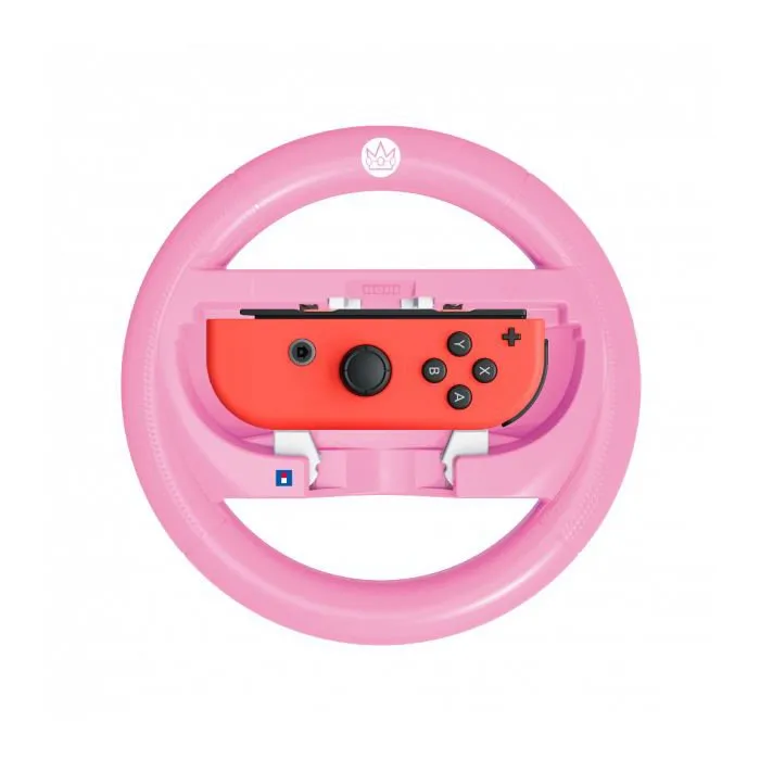 Hori Volante de Carreras para Nintendo Switch - Mario Kart, Joy-Con Patrón Melocotón Rosa