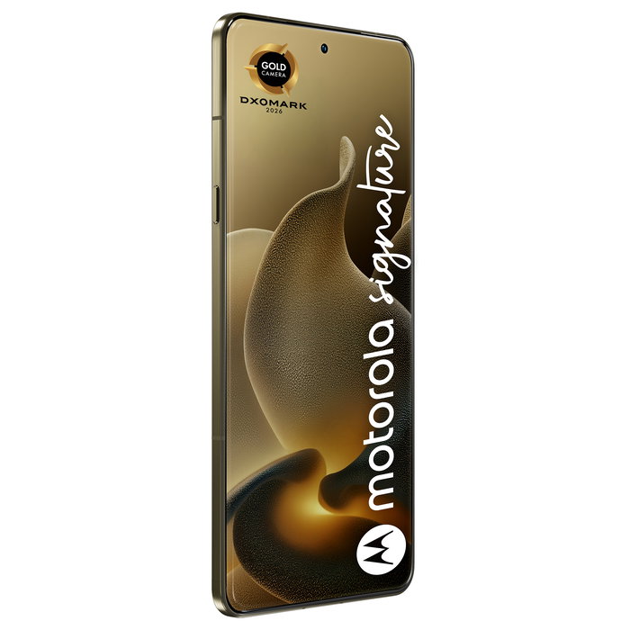 Motorola Signature 5G Smartphone, 16GB RAM 512GB, Triple Cámara 50MP, Snapdragon 8 Gen 5, Pantalla Extreme AMOLED 6.78", Android 16.0, Carga 90W, Color Martini Olive