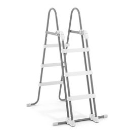 Escalera para piscina 107 cm, ancho total 1.17 m, altura 1.51 m, con 4 peldaños