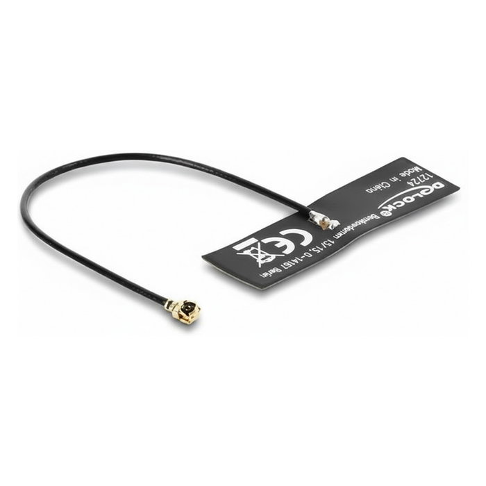 Delock Antena WiFi 6 Interna 5 dBi Omnidireccional con Conectores I-PEX MHF I, Cable FPC 10 cm para Montaje por Adhesión Delock Antena WiFi 6 Interna 5 dBi Omnidireccional con Conectores I-PEX MHF I, Cable FPC 10 cm para Montaje por Adhesión