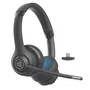 JLab Go Work Gen 2 Auriculares Diadema Inalámbrico Bluetooth 5.3 y Alámbrico, con Cable AUX USB-C, 55h Batería, Micrófono Boom, Color Negro y Azul