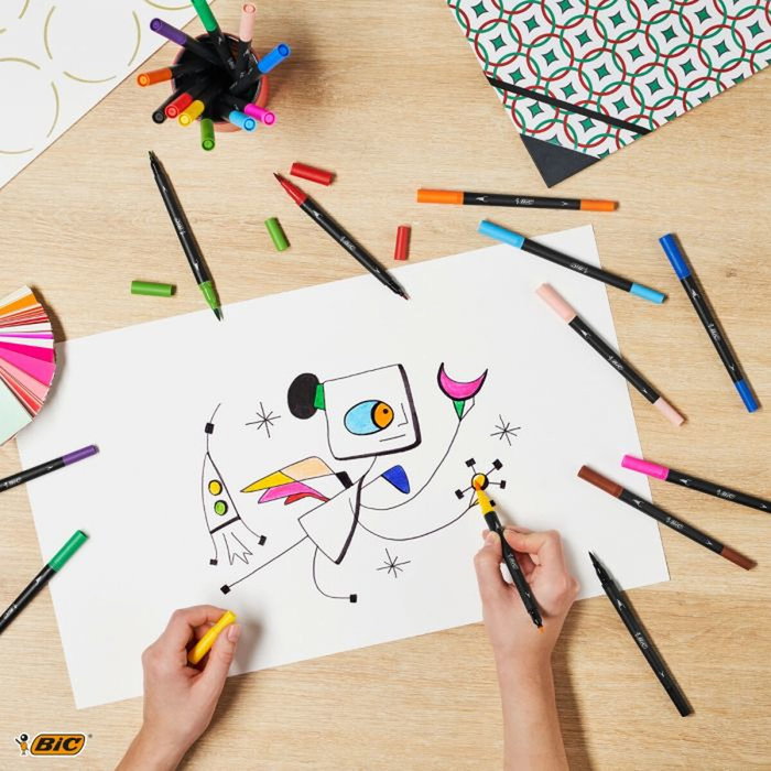 BIC Intensity Dual Tip Pack de 6 Rotuladores de Doble Punta - Colores Surtidos