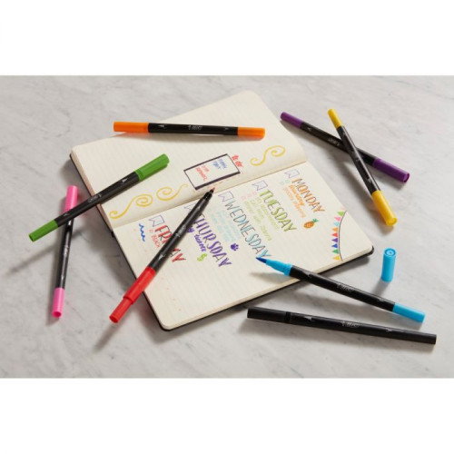 BIC Intensity Dual Tip Pack de 6 Rotuladores de Doble Punta - Colores Surtidos