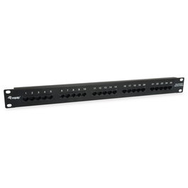Equip 125298 Patch Panel 24 Puertos RJ45 Cat3 1U 19" Rack Negro RoHS