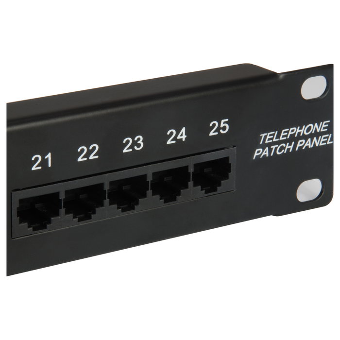 Equip 125298 Patch Panel 24 Puertos RJ45 Cat3 1U 19" Rack Negro RoHS