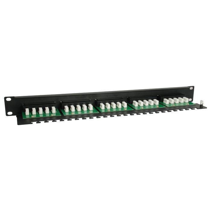 Equip 125298 Patch Panel 24 Puertos RJ45 Cat3 1U 19" Rack Negro RoHS