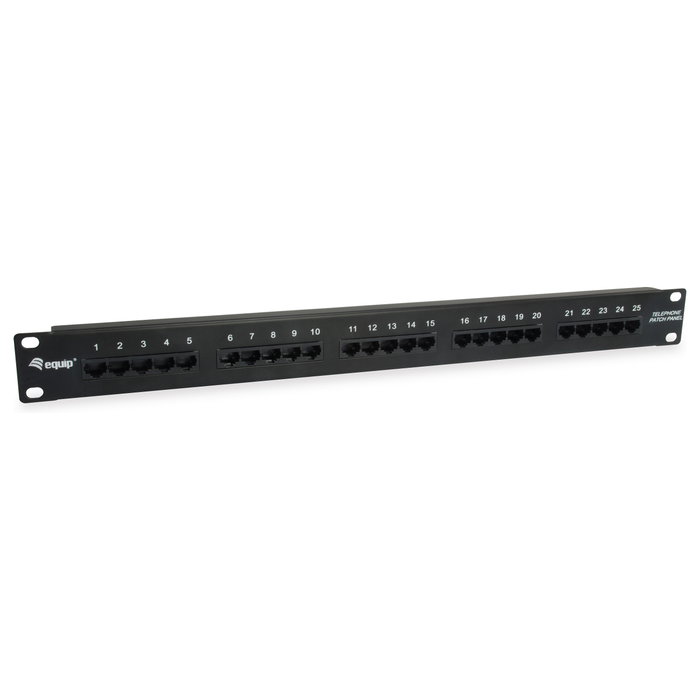EQUIP Patchpanel 25 puertos RJ45 Cat3 19 pulg. UTP 1HE ISDN negro EQUIP Patchpanel 25 puertos RJ45 Cat3 19 pulg. UTP 1HE ISDN negro