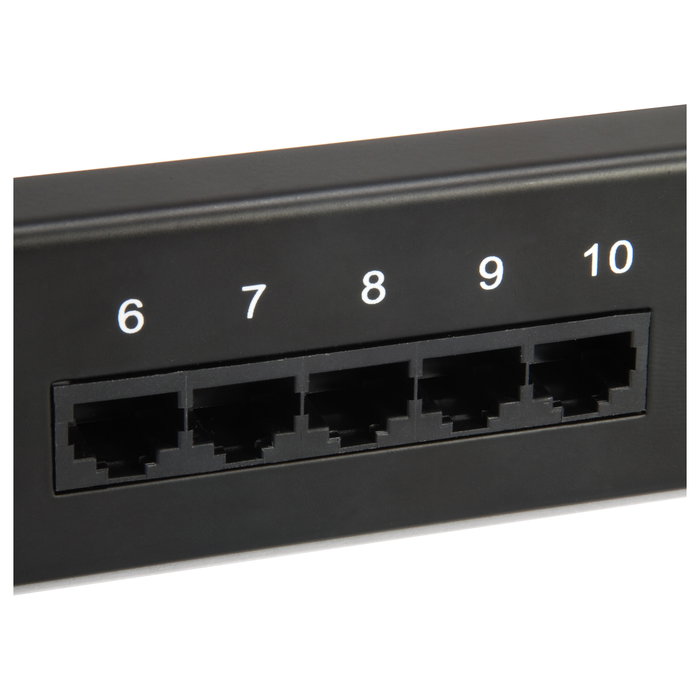 Equip 125298 Patch Panel 24 Puertos RJ45 Cat3 1U 19" Rack Negro RoHS