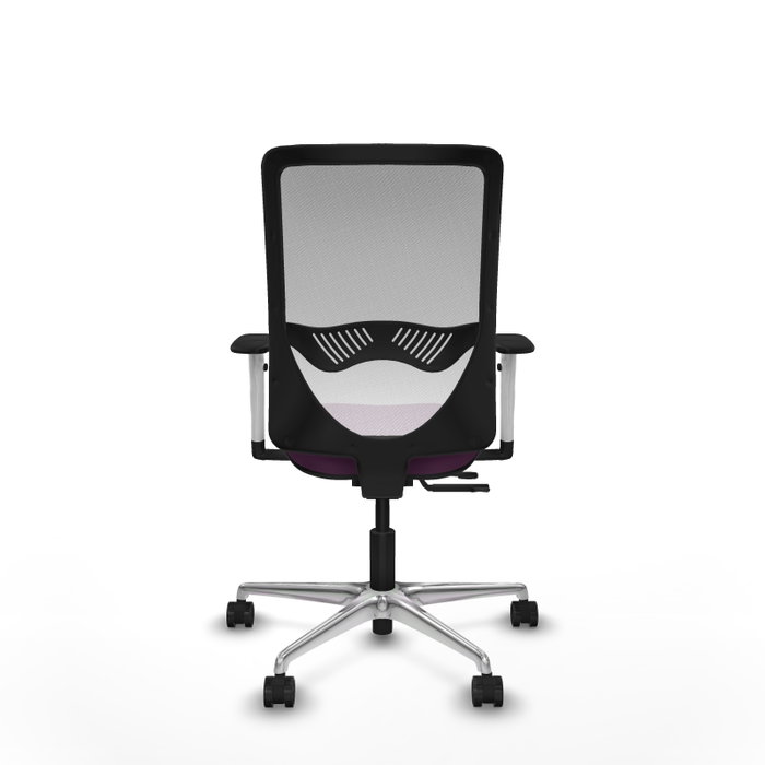 PIQUERAS Y CRESPO Silla de oficina Zulema Morado/Blanco con mecanismo Sincro/Traslack