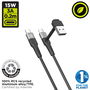 muvit for change cable Tipo C + Tipo A a Tipo C 3A 15w 0,2m negro