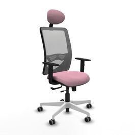 PIQUERAS Y CRESPO Silla de oficina Zulema Rosa y Gris