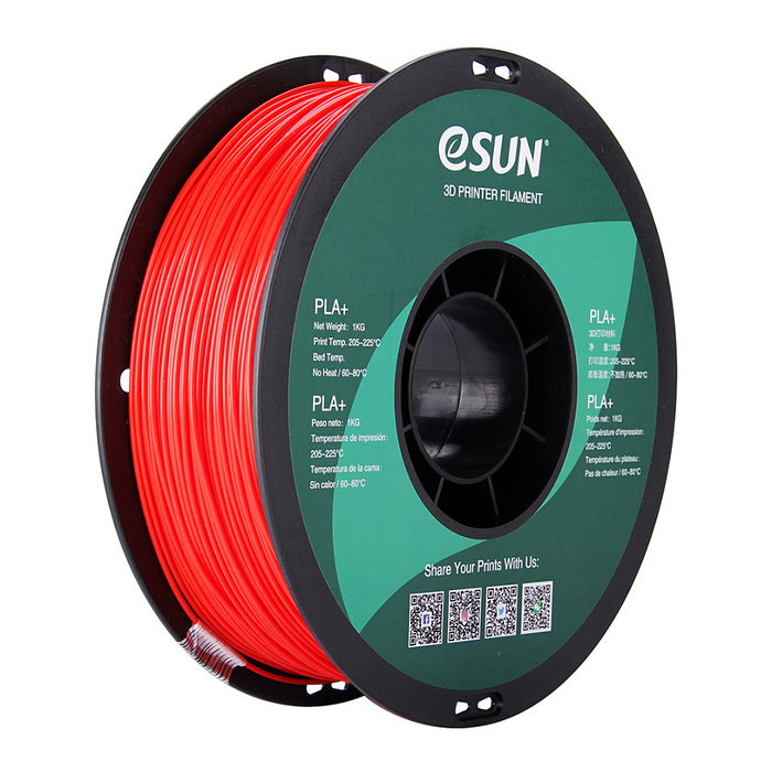eSun Filamento PLA+ 1,75mm Rojo 1kg eSun Filamento PLA+ 1,75mm Rojo 1kg