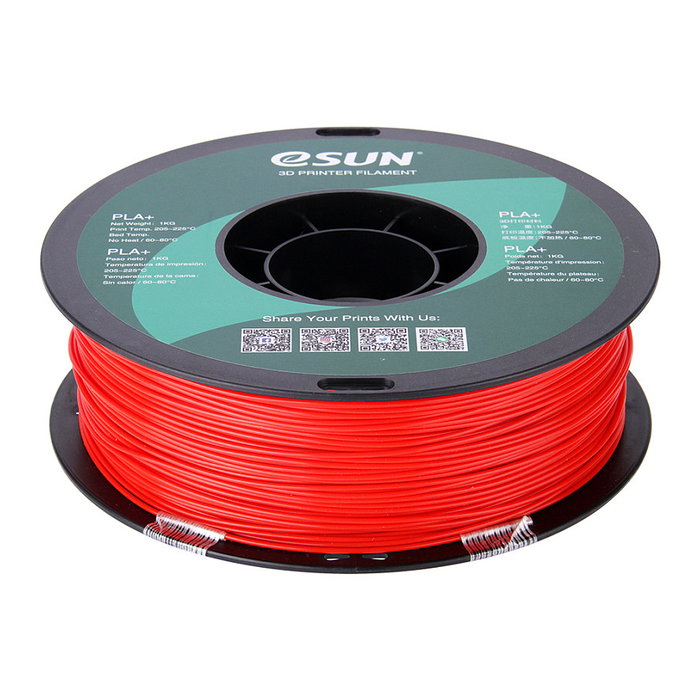 eSun Filamento PLA+ 1,75mm Rojo 1kg