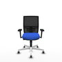 PIQUERAS Y CRESPO Silla de oficina Yunquera con mecanismo Sincro/Traslack, Azul y Negro