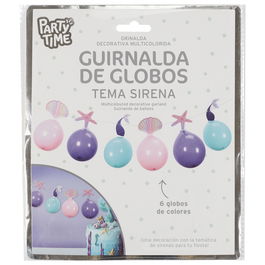 Party Time Guirnalda Globos Sirena para Fiestas