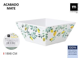 La Mediterranea Bol Melamina Mate Citrus 18 cm x 8 cm (24 Unidades)