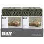 Day Juego de 2 Cajas Plegables y Apilables 17x12,5 cm Verde Oliva Capacidad 1.2L