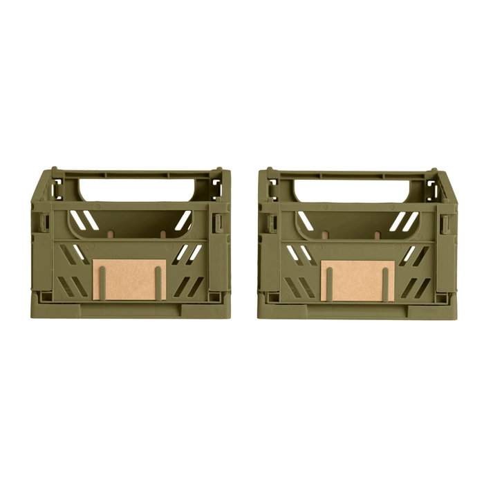 Day Juego de 2 Cajas Plegables y Apilables 17x12,5 cm Verde Oliva Capacidad 1.2L Day Juego de 2 Cajas Plegables y Apilables 17x12,5 cm Verde Oliva Capacidad 1.2L