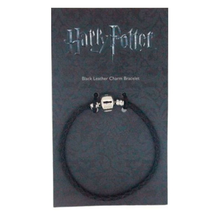 THE CARAT SHOP Pulsera de cuero negra temática Harry Potter 17cm THE CARAT SHOP Pulsera de cuero negra temática Harry Potter 17cm