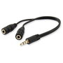 Equip Cable de audio estéreo mini jack 3.5mm macho a 2 jack 3.5mm hembra 147941