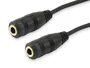 Equip 147941 Divisor de Audio, Cable Jack 3.5mm Macho a 2 Jack 3.5mm Hembras Negro, Longitud 0.13m, PVC