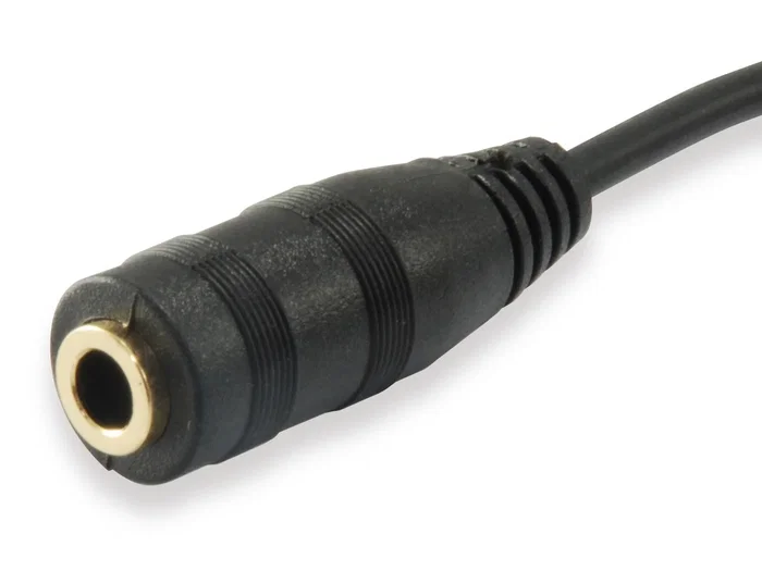 Equip 147941 Divisor de Audio, Cable Jack 3.5mm Macho a 2 Jack 3.5mm Hembras Negro, Longitud 0.13m, PVC