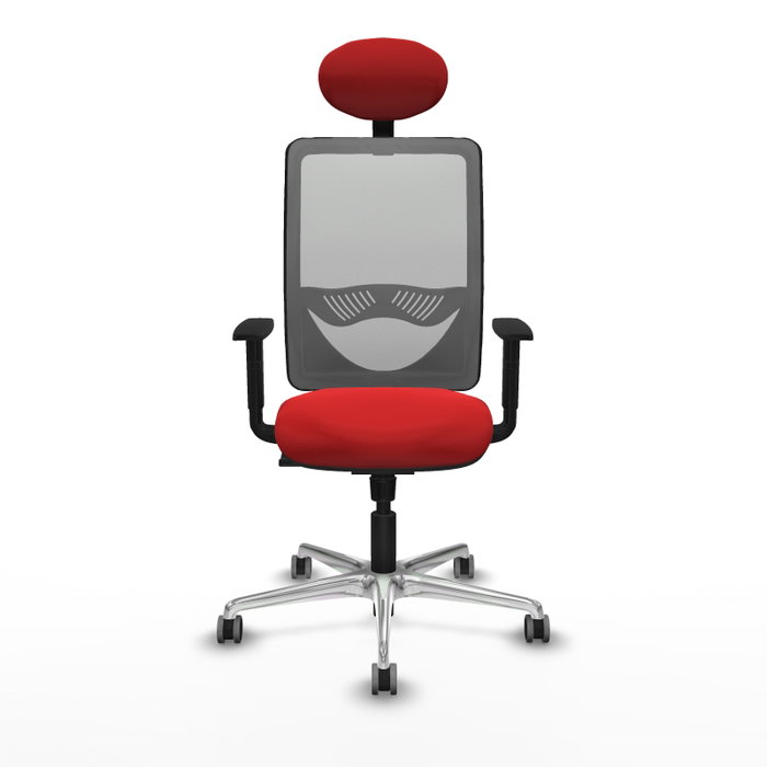 PIQUERAS Y CRESPO Silla de oficina Zulema con Mecanismo Sincro, Rojo y Gris PIQUERAS Y CRESPO Silla de oficina Zulema con Mecanismo Sincro, Rojo y Gris