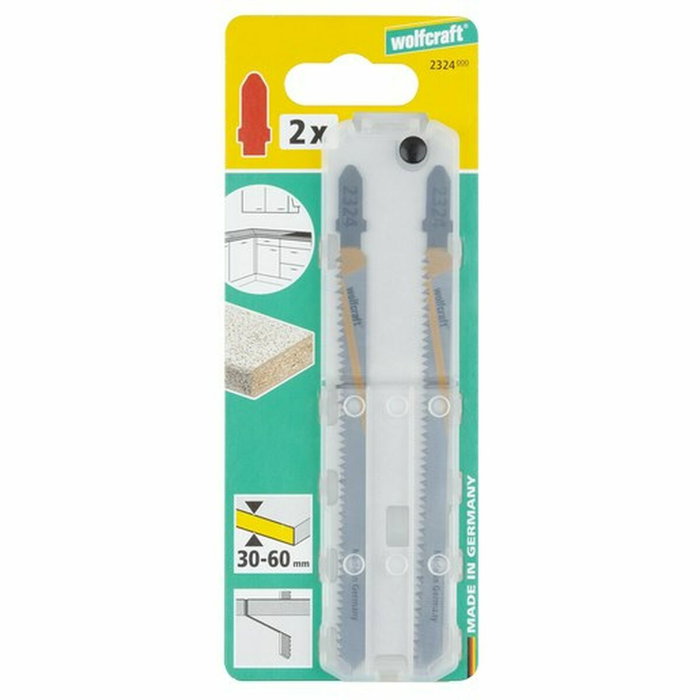 Wolfcraft Hoja de sierra de calar HCS 130 mm, vástago en T, 2 uds