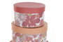 DKD Home Decor Set de 10 Cajas de Almacenaje Redondas Fucsia