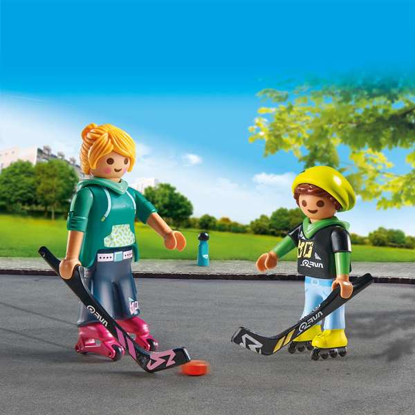 Playmobil Hockey sobre Patines Pack Duo para Niños a partir de 4 Años