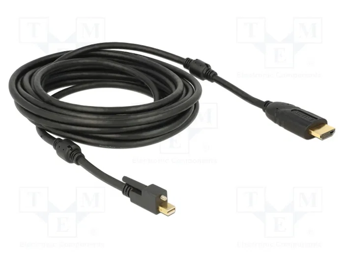 DeLOCK Cable Adaptador mini DisplayPort 1.2 a HDMI 4K, 5 m, Negro DeLOCK Cable Adaptador mini DisplayPort 1.2 a HDMI 4K, 5 m, Negro