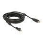 DeLOCK Cable de Mini DisplayPort 1.2 a HDMI 4K con Tornillo, 5 m, Negro